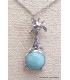Collier Girafe en Larimar Colliers pierres naturelles fines PU105.4