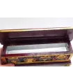Gros porte-encens tibétain en bois Signes Auspicieux - Porte-encens tibétains