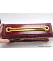 Gros porte-encens tibétain en bois Signes Auspicieux - Porte-encens tibétains