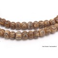 Mala tibétain 108 perles en os de buffle spirales Mala tibétain 108 perles AA126