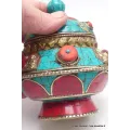 Boîte à bijoux tibétaine mantra et Bouddhas - Artisanat tibétain bouddhiste