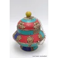 Vase aux trésors boîte à bijoux bouddhiste - Artisanat tibétain bouddhiste