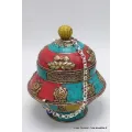 Vase aux trésors boîte à bijoux bouddhiste - Artisanat tibétain bouddhiste