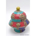 Vase aux trésors boîte à bijoux bouddhiste Artisanat tibétain bouddhiste BAB1.1