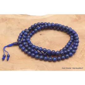 Mala de prières bouddhiste Lapis Lazuli grade AAA - Mala tibétain 108 perles