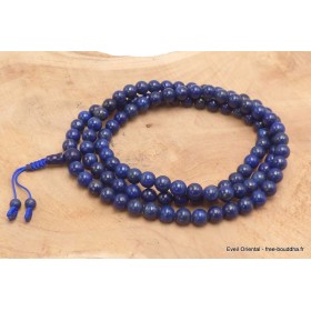 Mala de prières bouddhiste Lapis Lazuli grade AAA Mala tibétain 108 perles MADP18.1