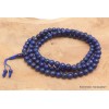 Mala de prières bouddhiste Lapis Lazuli grade AAA Mala tibétain 108 perles MADP18.1