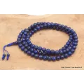 Mala de prières bouddhiste Lapis Lazuli grade AAA - Mala tibétain 108 perles