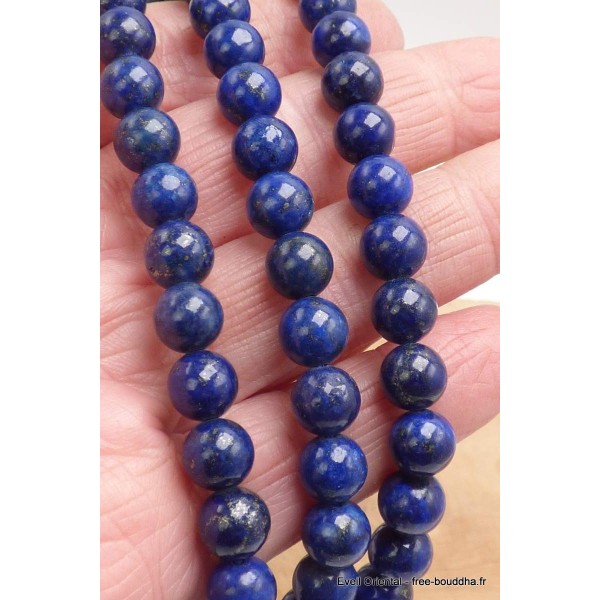 Mala de prières bouddhiste Lapis Lazuli grade AAA Mala tibétain 108 perles MADP18.1