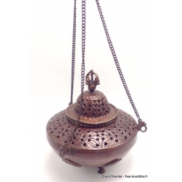 Gros encensoir tibétain en cuivre diamètre 17 cm Brûleurs et porte-encens GENS1