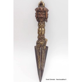 Ancienne dague tibétaine Phurba en bronze Phurba tibétain, dague magique PHURBA5-a