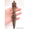 Ancienne dague tibétaine Phurba en bronze Phurba tibétain, dague magique PHURBA5-a