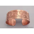 Large Bracelet tibétain en Cuivre et mantra - Bijoux en Cuivre
