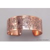 Jonc bouddhiste en Cuivre Roue du Dharma Bracelets tibétains bouddhistes AA57-a