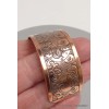 Jonc bouddhiste en Cuivre Roue du Dharma Bracelets tibétains bouddhistes AA57-a