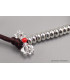 Compteur pour mala bouddhiste couleur argent Mala tibétain 108 perles BM38.2