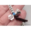 Compteur pour mala bouddhiste couleur argent Mala tibétain 108 perles BM38.2