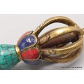 Dorjé vajra tibétain 8 branches 17 cm Cloches et dorjé tibétains DP20