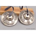 Tingshas tibétaines Mantra de Chenrezi 6,7 cm Tingsha tibétaine cymbales TBDRA2.3
