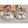 Tingshas tibétaines Mantra de Chenrezi 6,7 cm - Objets rituels bouddhistes