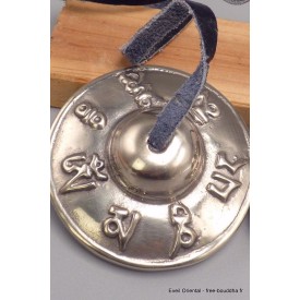 Tingshas tibétaines Mantra de Chenrezi 6,7 cm Tingsha tibétaine cymbales TBDRA2.3