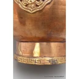 Bol à riz bouddhiste pour offrandes en cuivre 17 cm Bols d'offrandes bouddhistes BAR10