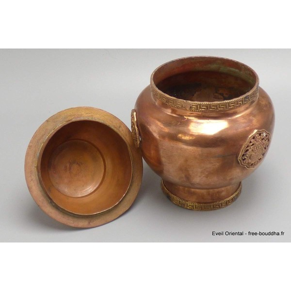 Bol à riz bouddhiste pour offrandes en cuivre 17 cm Bols d'offrandes bouddhistes BAR10