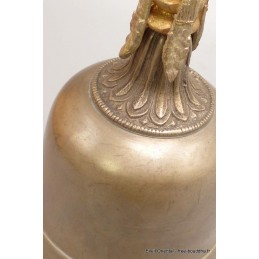 Cloche tibétaine et dorjé de cérémonie en bronze 19 cm Cloches et dorjé tibétains CEDOR1