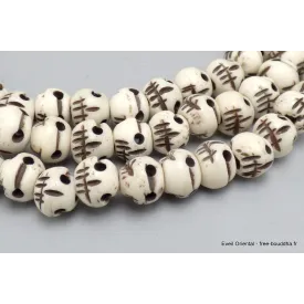 Mala tibetain tibétain 108 perles tête de mort - Mala tibétain 108 perles