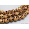 Mala tibétain 108 perles brunes tête de mort impermanence Mala tibétain 108 perles MTTM3