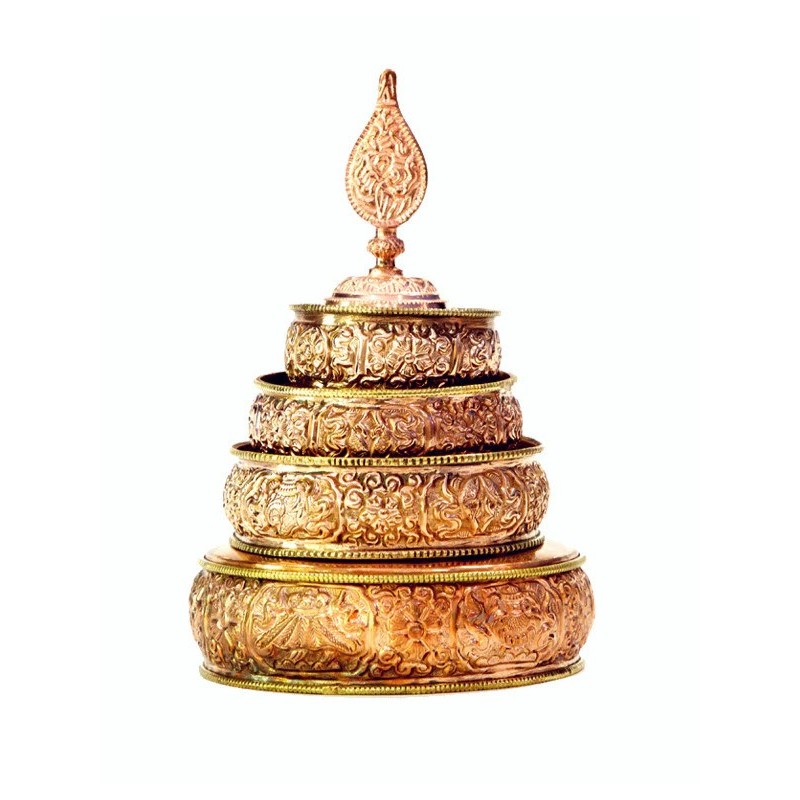 Bols d'offrandes mandala des 6 perfections 18 cm Bols d'offrandes bouddhistes BOL6P