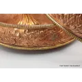Plateau + anneaux mandala des 6 perfections 18 cm - Cuivre - Bols d'offrandes bouddhistes
