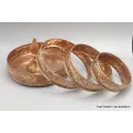 Plateau + anneaux mandala des 6 perfections 18 cm - Cuivre - Bols d'offrandes bouddhistes