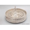 Bols d'offrandes mandala plaqué argent 18 cm Bols d'offrandes bouddhistes BOL6P1