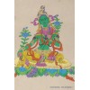 Support de méditation petite tenture Tara Verte Tentures tibétaines Bouddha SM1