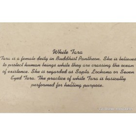 Tenture tibétaine lokta Tara Blanche Tentures tibétaines Bouddha SM3