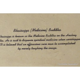 Tenture tibétaine lokta Bouddha de médecine Tangkas tibétains SM4