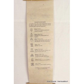 Tenture tibétaine lokta 8 signes auspicieux Tentures tibétaines Bouddha SM6
