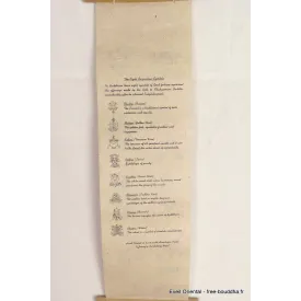 Tenture tibétaine bouddhiste lokta 8 signes auspicieux 46 cm - Tentures bouddhistes