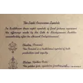 Tenture tibétaine bouddhiste lokta 8 signes auspicieux 46 cm - Tentures bouddhistes