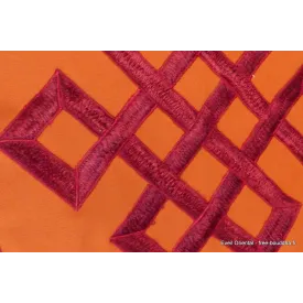 Housse de coussin Noeud sans fin couleur safran - Housse de coussin bouddhiste