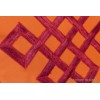 Housse de coussin Noeud sans fin couleur safran Housse de coussin bouddhiste HCM3