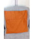 Housse de coussin double dordjé couleur safran Housse de coussin bouddhiste HCM4