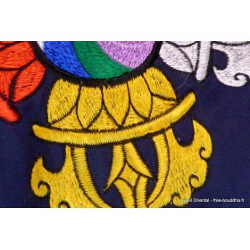 Housse de coussin double dordjé couleur bleu nuit Housse de coussin bouddhiste HCM5