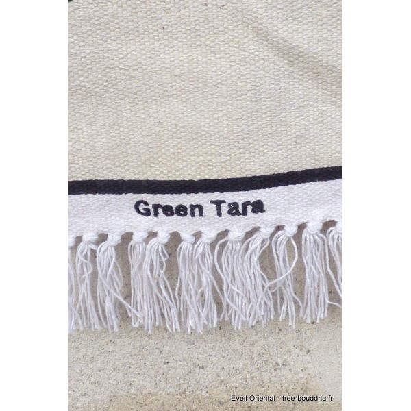 Tenture tibétaine en coton Tara Verte Tentures tibétaines Bouddha TENTRV1
