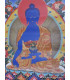 Grand Tangka bouddhiste Bouddha de Médecine 105 cm Tentures tibétaines Bouddha GTAN1