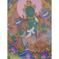 Grand Tangka bouddhiste Tara Verte 105 cm - Tentures bouddhistes