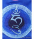 Tenture bouddhiste Om Ah Hung bleue Tentures tibétaines Bouddha OAH6