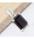 Pendentif Spinelle noire facettée rectangulaire Pendentifs pierres naturelles BK13/105