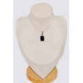 Pendentif Spinelle noire facettée rectangulaire Pendentifs pierres naturelles BK13/105